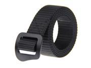 Rockway 30mm racing belt Wearable narrow black nylon with black alloy buckle new design waistband Black