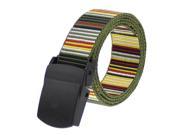 Rockway travel belt Stripes nylon with dupont nylon buckle anti allery and airport friendly Green