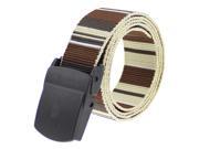 Rockway travel belt Stripes nylon with dupont nylon buckle anti allery and airport friendly Coffee