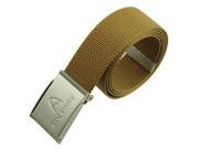 Rockway military style belt Thin solid nylon and pressure metal buckle for climbing travel sports Brown