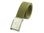 Rockway military style belt Thin solid nylon and pressure metal buckle for climbing travel sports Khaki