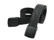 Rockway hiking belt Wearable jacquard nylon with brand YKK POM buckle lightness waistband for jeans shorts Black