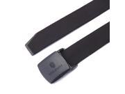 Rockway unisex canvas belt sturdy plastic buckle lightweight and wearable 1.3inches wide Black