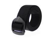 Rockway wearable nylon belt and hand polished carbon fiber buckle sturdy lightweight and metal free Black