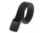 Rockway Nylon belt with brand quick release buckle airport friendly 1.3inch wide narrow nylon belt for jeans Black