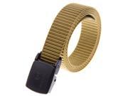 Rockway Nylon belt with brand quick release buckle airport friendly 1.3inch wide narrow nylon belt for jeans Brown