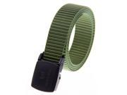 Rockway Nylon belt with brand quick release buckle airport friendly 1.3inch wide narrow nylon belt for jeans Green