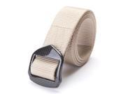 Rockway wearable nylon belt and hand polished carbon fiber buckle sturdy lightweight and metal free Khaki