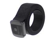 Rockway water resistant fishing belt casual wear and airport friendly nylon belt with sturdy plastic buckle Black