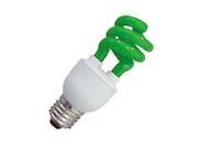 11W CFL spiral T3 120V E26 green compact fluorescent