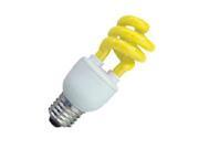 11W CFL spiral T3 120V E26 yellow compact fluorescent