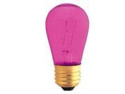 S14 11W 130V Transparent Pink E26 Base Light Bulb