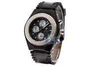 Aqua Master Sport Chronograph 1.00 ct Diamond Black Plastic Watch