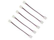 5pcs Pack 10mm 2 conductor LED Strip Connector for 5050 Single Color Strip Lights Strip to Strip Any Angle Turn