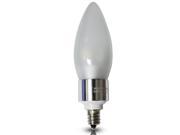 3Watt LED Frosted Candle Light 2700k Warm White E12 Candelabra Base 30W Incandescent Equivalent Chandelier Mate