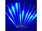 Set of 10 12V LED Meteor Shower Lights Double Sided 50cm 19.7 60LEDs for Wedding Party Christmas Holiday Garden Decoration BLUE Waterproof MSL 04