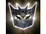 Edge Glowing LED Transformers DECEPTICONS Car Emblem WHITE