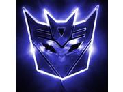 Edge Glowing LED Transformers DECEPTICONS Car Emblem BLUE