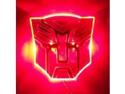 Edge Glowing LED Transformers AUTOBOTS Car Emblem RED