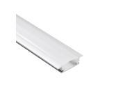 1M 3.3ft Shallow Flush Mount Aluminum Channel U Shape LED Aluminum Extrusion for flex hard LED Strip Light w Oyster White cover U03