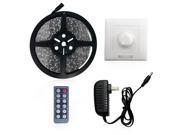 Super Value LED Light Strip Kit 16.4ft 5m Flexible LED Strip Lights Pure White 3528 SMD 300LEDs 12 key IR Remote PWM Wall Dimmer Power Adapter