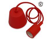 UL listed Ceiling Pendant Light Fixtures RED Fire Retardant PET with Silicon Surface E26 E27 Lamp Holder for Home Commercial Pub Club Counter Accent