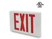 AC 120V 277V Single Double Face LED Exit Sign Red Letter UL Classified with Battery Backup Ceiling Side Back Mounting LED Indicator Exit Light for Residential a