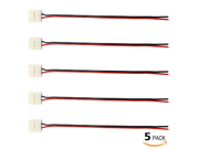 5pcs Pack 10mm Width 2 conductor Single End LED Strip Connector for Single Color LED Strip Lights
