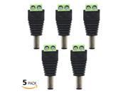 5pcs Pack Male DC Power Connector Adapter for Single Color LED Strip Lights