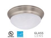 14 Inch 23W Dimmable LED Flush Mount Ceiling Light Alabaster Glass Lens 1600LM 3000K Warm White ENERGY STAR UL Listed Entrance Corridor Residential Commerc
