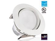 4 Inch LED Gimbal Recessed Retrofit Downlight 10W 65W Equiv. High CRI90 Dimmable Directional Ceiling Light Fixture ENERGY STAR UL listed 3000K Warm White