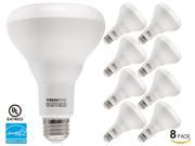 TORCHSTAR 65W Equivalent 8W Dimmable BR30 LED Flood Light Bulb ENERGY STAR 650lm 4000K Cool White E26 Medium Base 3 YEARS WARRANTY Pack of 8