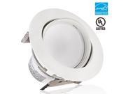 4 Inch LED Gimbal Recessed Retrofit Downlight 11W 65W Equiv. Dimmable Directional Ceiling Light Fixture ENERGY STAR UL listed 5000K Daylight 5 YEARS WARRA