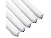 5 PACK of 1M 3.3ft V Shape Aluminum Channel for Corner Mount LED strip installation Right Angle Aluminum Profile with Oyster White Cover End Caps and Mounting