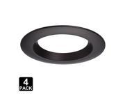 4 Inch Interchangeable Trim Ring Recessed Light Fixture Trim for Torchstar Recessed Downlight Round Oil Rubbed Bronze Pack of 4