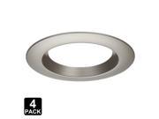 4 Inch Interchangeable Trim Ring Recessed Light Fixture Trim for Torchstar Recessed Downlight Round Satin Nickel Pack of 4