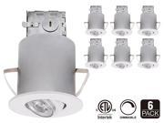 Recessed Lighting Kit 3 Inch ETL listed Air Tight IC Housing White Swivel Trim LED Dimmable GU10 Light Bulb Warm White Rotatable Spotlight Fixture Decora