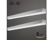 2 PACK 15W Extendable LED Double Tube Workbench Light UL classified Integrated T5 Under Cabinet Light 150W Equivalent 5000K Daylight 1350lm Frosted Linear L