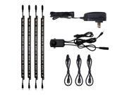 Motion Sensor LED Under Cabinet Lighting Kit 4pcs Extendable Under Counter LED Light Bar 5000K Daylight w Motion Sensor Power Adapter for Gun Box Safe Lo