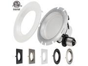 4 Inch Dimmable Recessed LED Downlight 10W 75W Equiv. White Trim Attached Trim Interchangeable For All Furnishing Styles 5000K daylight ETL listed 5 YE
