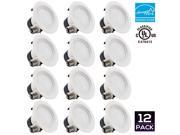 12 PACK 4 inch Dimmable Recessed LED Downlight 12W 85W Equivalent ENERGY STAR 5000K Daylight 850lm Retrofit LED Recessed Lighting Fixture 5 YEARS WARRAN