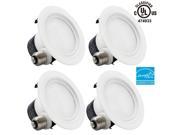 TORCHSTAR 4 inch Dimmable Recessed LED Downlight 12W 85W Equivalent ENERGY STAR 2700K Warm White 850lm Retrofit LED Recessed Lighting Fixture 5 YEARS WA