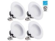 TORCHSTAR Wet Location 4 inch Dimmable Recessed LED Downlight 13W 85W Equiv. ENERGY STAR 5000K Daylight 850lm Retrofit LED Recessed Lighting Fixture 5