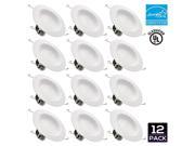 12 PACK Wet Location 5 6 inch Dimmable Recessed LED Downlight 18W 120W Equivalent ENERGY STAR 5000K Daylight 1200lm LED Retrofit Recessed Lighting Fixt