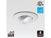 TORCHSTAR High CRI90 6inch Dimmable Gimbal Recessed LED Downlight 10W 75W Equiv. ENERGY STAR 5000K Daylight 950lm Adjustable LED Retrofit Lighting Fix
