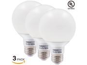 TORCHSTAR Dimmable G25 Globe LED Bulb 7W 60W Equiv. 5000K Daylight for Pendant Bathroom Dressing Room Decorative Lighting Damp Location Available 3 YE