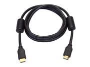 High Speed HDMI Cable 6ft 28AWG w Ferrite Cores Black