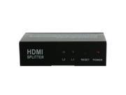HDMI Amplified Splitter 2 way 1x2 HDMI High Speed with Ethernet Metal Housing