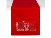 “Hugs Love Kisses? Embellished Table Runner