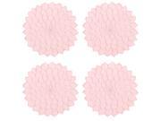 Cream Pink Floral Cutwork Placemats Set of 4